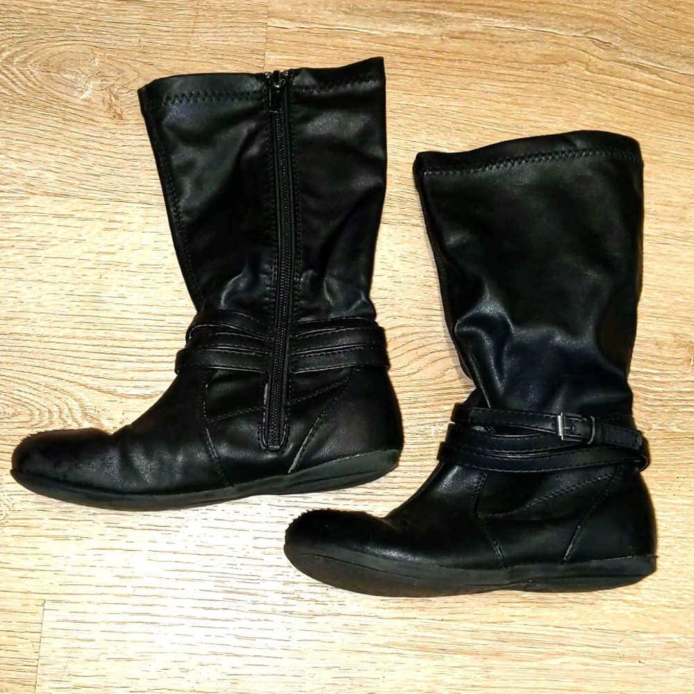 Girls black hunter style boots size 12M